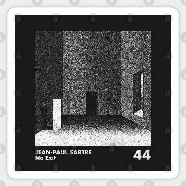 Jean-Paul Sartre / No Exit / Minimalist Artwork Design Sticker by saudade